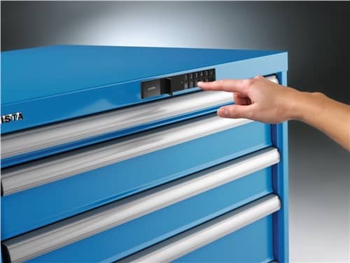 LISTA Schubladenschrank H383xB564xT725mm 1 x 50,1 x 100,1 x 150mm lichtblau Code
