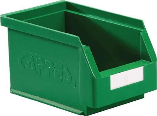 RASTERPLAN Sichtlagerkasten L230xB140xH130mm PE grün RASTERPLAN