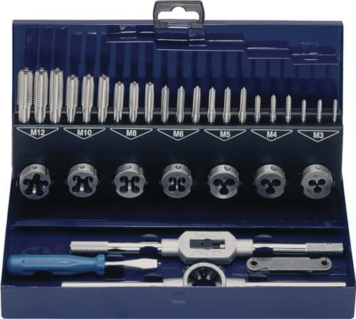 TECWERK Gewindeschneidzeugsatz M3-M12 32tlg.HSS Metallkass.TECWERK