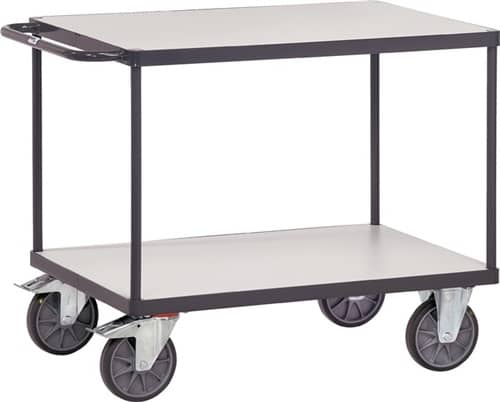 FETRA Tischwagen 2 Ladeflächen L1000xB700mm schiefergrau Trgf.600kg elekt.leitfähig