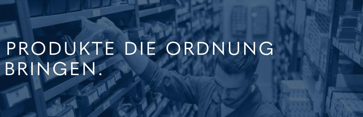 Banner Produkte die Ordnung bringen