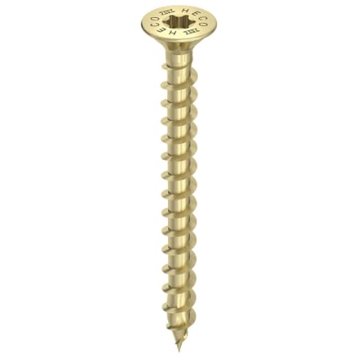 HECO TOPIX-plus 4,5 x 30, Senkkopf mit Frästaschen, Drive, Variables Vollgewinde, verzinkt gelb, A3L
