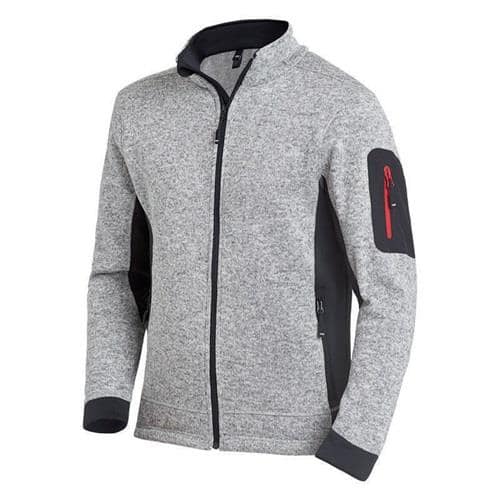 FHB Strick-Fleecejacke CHRISTOPH Gr.XXXL grau/schwarz FHB