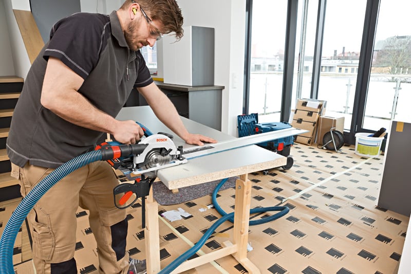BOSCH Akku-Kreissäge GKS 18V-57 G, mit 2 x 4.0 Ah Li-Ion Akku, L-BOXX