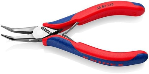 KNIPEX Elektronik-Greifzange Gesamt-L.145mm flachrunde Backen Form 8 Mehrkomp.-Hüllen