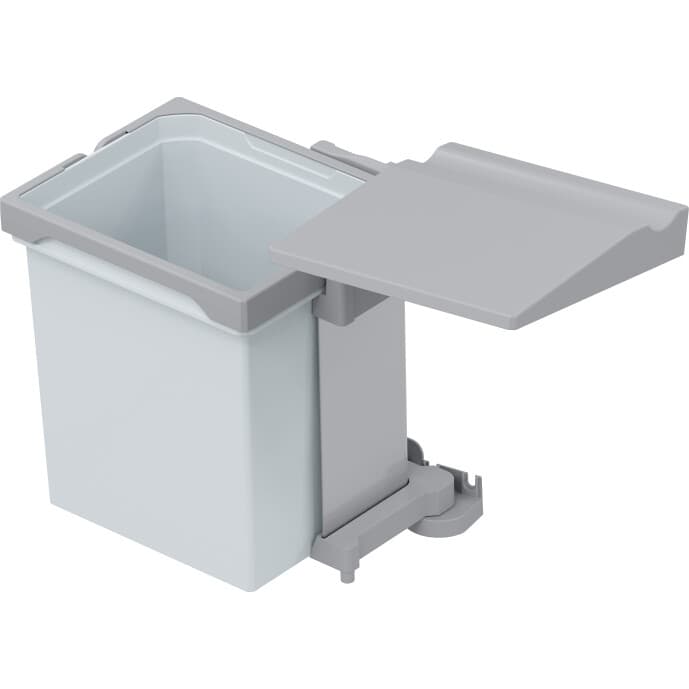Einbau-Abfallsammler Set, ENVI-SINGLE, 400er, 1x7 l, verkehrsgrau RAL 7042 Vauth Sagel