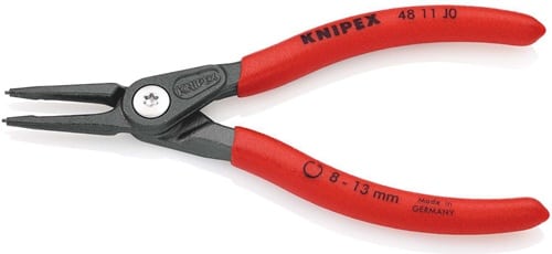 KNIPEX Präzisionssicherungsringzange J 0 f.Bohrungen D.8-13mm L.140mm KNIPEX