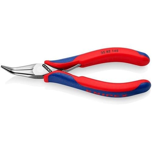 KNIPEX Elektronik-Greifzange Gesamt-L.145mm flachrunde Backen Form 8 Mehrkomp.-Hüllen