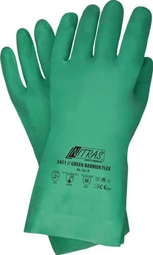 NITRAS SAFETY Chemikalienschutzhandschuhe Green Barrier Flex Gr.8 grün EN 388,EN 374