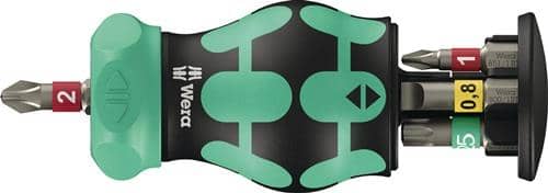 WERA Magazinbithalter KK Stubby Magazin RA 1 6-tlg.BZT Schlitz/PH/TORX® WERA