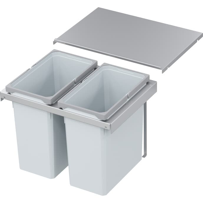 Abfalltrennsystem, ENVI-FLEX PRO, 600er/H426, 2x28 l, hellgrau Vauth Sagel