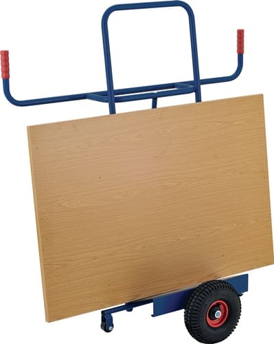 TECWERK Plattenkarre Trgf.350kg H.1440mm Aufl.-L500xB200mm Bereifung Luft saphirblau TW