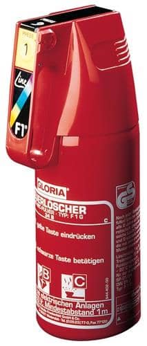 GLORIA KFZ-Pulverfeuerlöscher 2kg m.Dauerdruck Brandkl.13 A 89 B C o.Manom.+Halt.GLORIA