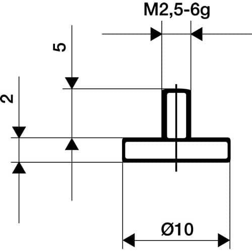 KÄFER Messeins.D.30mm plan M2,5 STA z.Messuhren KÄFER