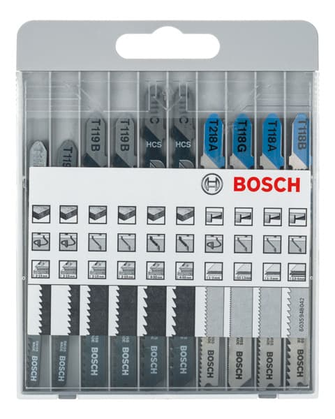 BOSCH Stichsägeblatt-Set Basic for Wood and Metal, 10-teilig