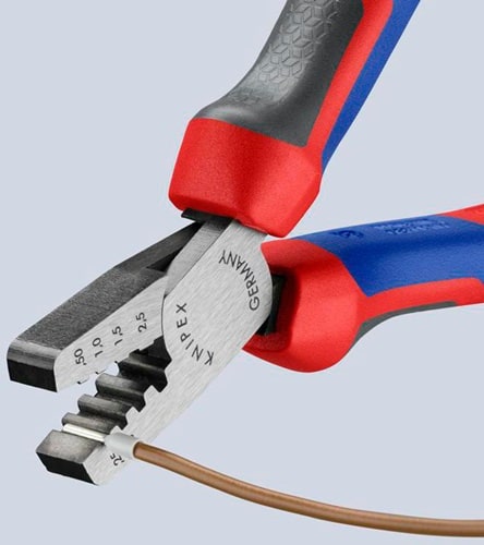 KNIPEX Aderendhülsenzange Gesamt-L.145mm 0,25-2,5 (AWG 23-13)mm² pol.