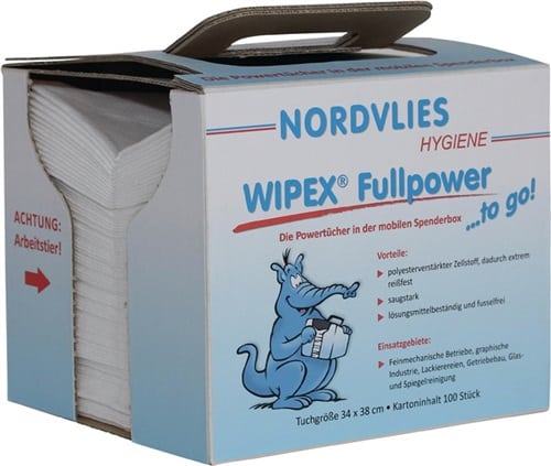 WIPEX Putztuch WIPEX Fullpower „TO GO" L.ca.380 mmxB.ca.320mm weiß z-gefaltet WIPEX
