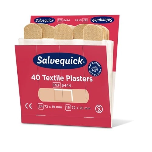 SALVEQUICK Pflasterstrips Salvequick elastisch 6 Nachfüllpack je 40 St.SALVEQUICK