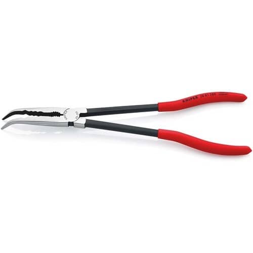 KNIPEX Montierzange L.280mm pol.Ku.-Überzug Spitze 45Grad geb.KNIPEX