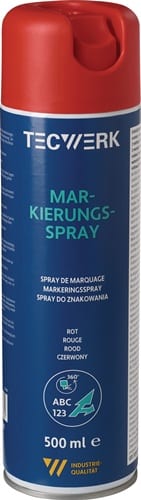 TECWERK Markierungsspray rot 500ml Spraydose TECWERK