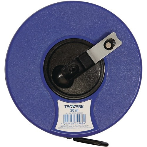 TECWERK Kapselbandmaß L.20m Bandbr.13mm 2 mm/cm EG II ABS Nylon-Fiber TECWERK