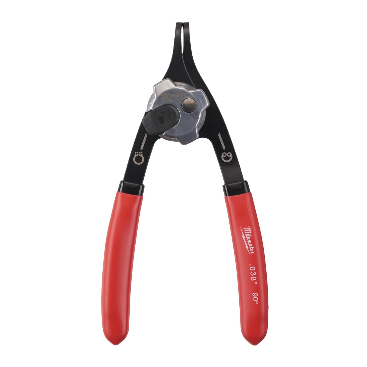 MILWAUKEE 90° gekröpft, 0,9 mm Spitze, für Größe A0/J0 Sicherungsringzange für Wellen und Bohrungen