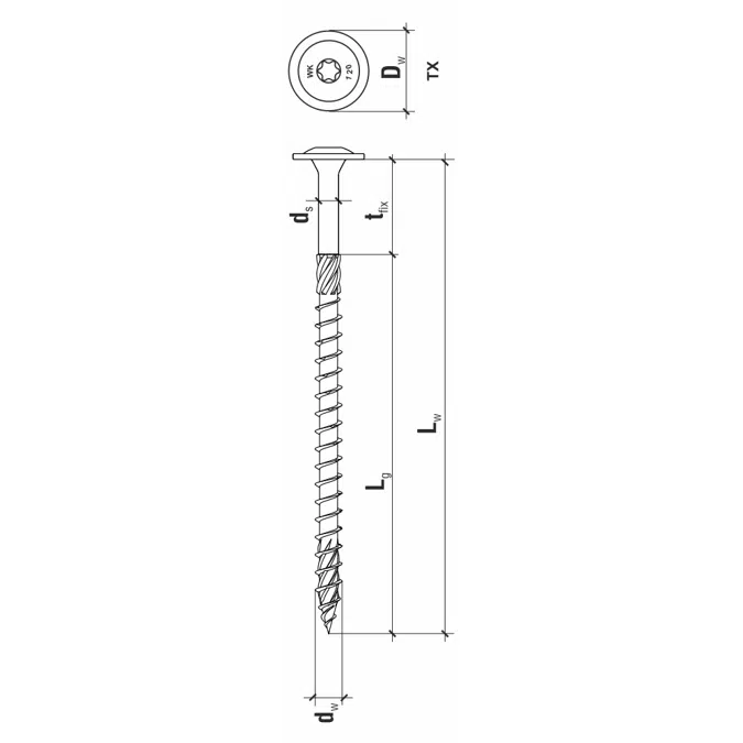 Tellerkopfschrauben 10 x 320, hell verzinkt, ETA Zulassung 18/0817, Torx