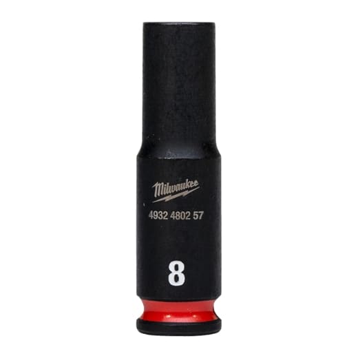 MILWAUKEE 8 x 50 mm SHOCKWAVE Schlagnuss 1/4" lang