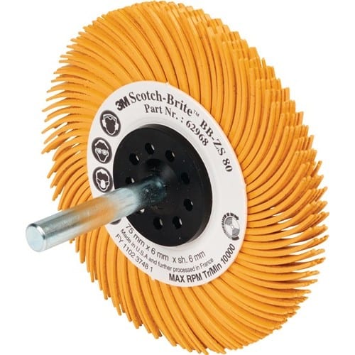 3M Radialbürstenscheibe BB-ZS Typ C D.50,8mm K.80 gelb 15000min-¹ 3M