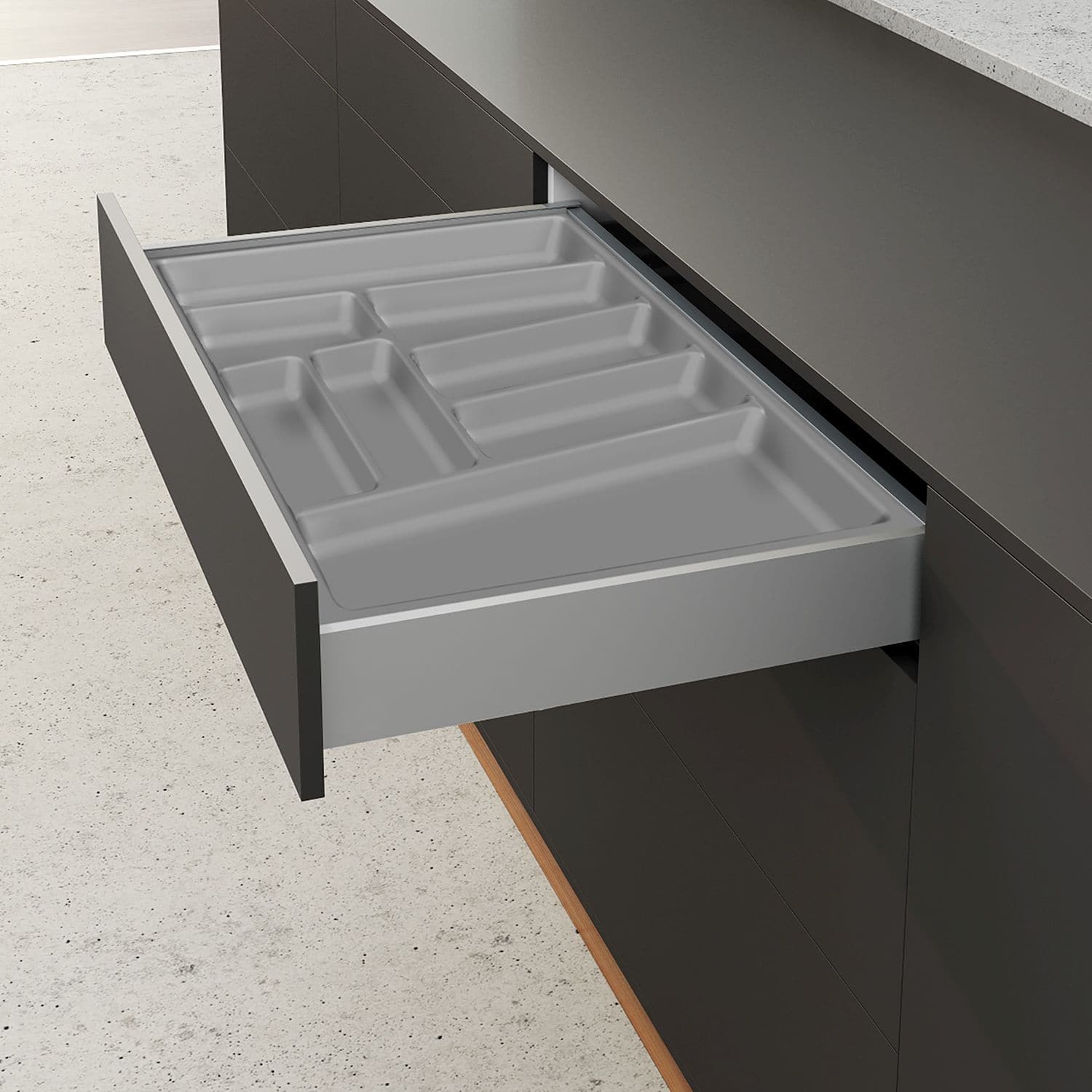 HETTICH OrgaTray 740, NL 500 x 800 mm, silber, 9302720