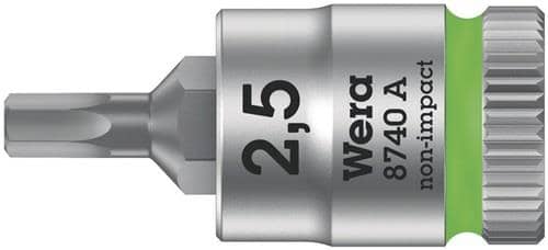 WERA Schraubendrehereinsatz 8740 A 1/4 Zoll i6-KT.SW 2,5mm L.28mm WERA
