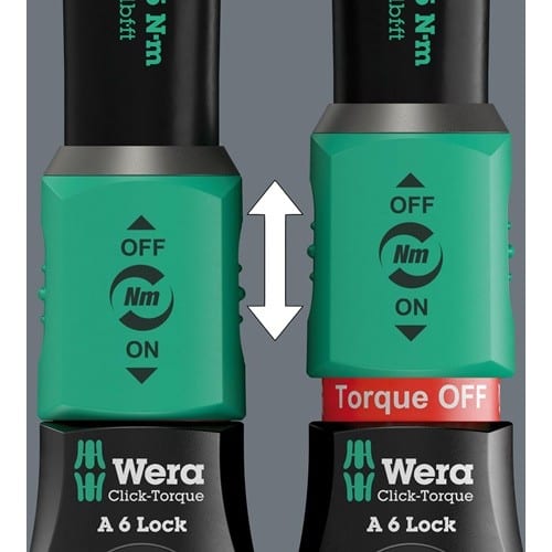 WERA Drehmomentschlüssel Click-Torque Lock A 6 1/4 Zoll 2,5-25 Nm WERA