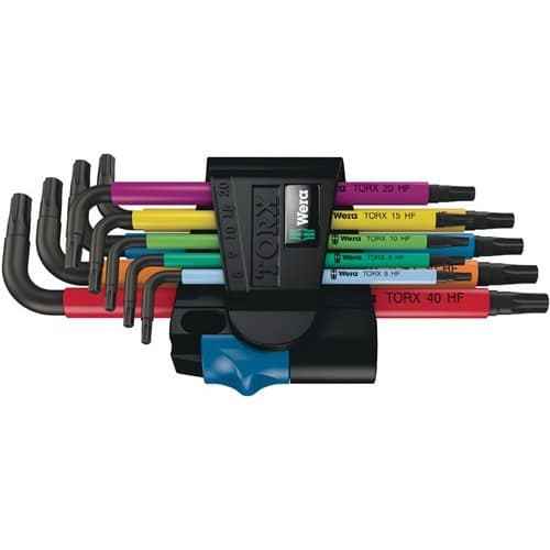 WERA Winkelschraubendrehersatz 967 SL 9tlg.T8-T40 farbcodiert,m.HF WERA