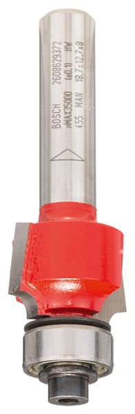 BOSCH Abrundfräser Expert for Wood, 8 mm, D 18,7 mm, R1 3 mm, L 12,7 mm, G 55 mm