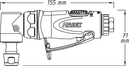 HAZET Druckluftstabschleifer 9032N-5 2000-20000min-¹ 6mm HAZET