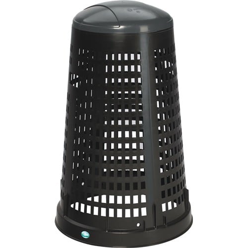 VAR Korbständer D525xH880mmPP schwarz Deckel grau f.120l Säcke