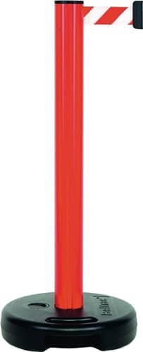 VIA Gurtpfosten einfach D83xH1000mm rot Gurt rot/weiß Fuß befüllbar