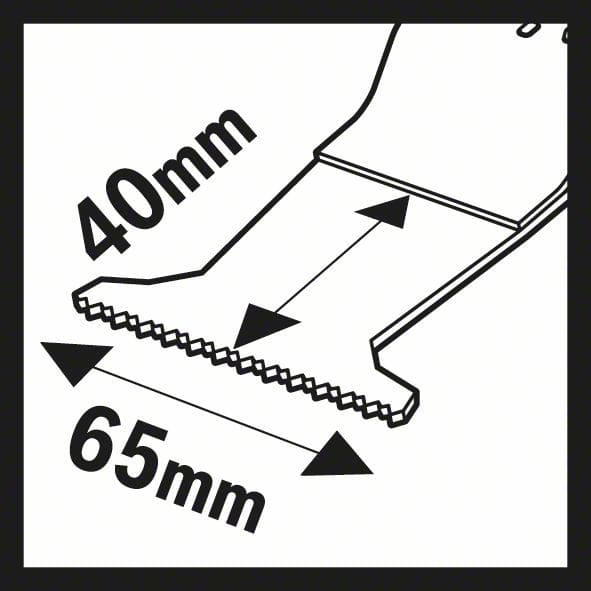BOSCH HCS Tauchsägeblatt AII 65 APC Wood, 40 x 65 mm, 10er-Pack