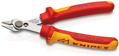 KNIPEX Elektronikseitenschneider Electronic Super-Knips L.125mm Form 0 Facette nein VDE