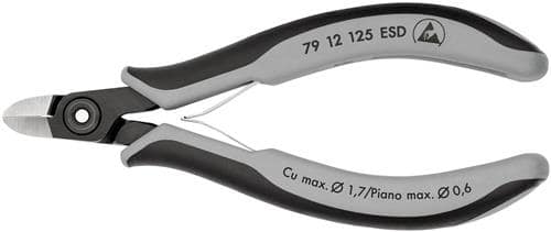 KNIPEX Präzisions-Elektronik-Seitenschneider L.125mm Facette ja,sehr kl.pol.