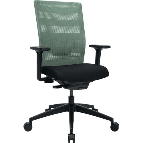 TOPSTAR Bürodrehstuhl m.Synchr.-Techn.schwarz/mint 420-540mm m.Lehnen Trgf.110kg TOPSTAR