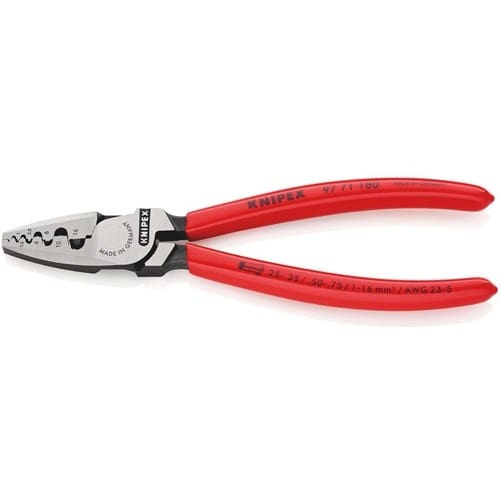KNIPEX Aderendhülsenzange L.180mm 0,25-16,0 (AWG 23-5) mm² pol.Ku.-Überzug KNIPEX