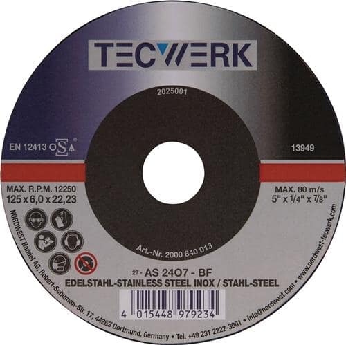TECWERK Schruppscheibe D230xS6mm gekr.Univ.Bohr.22,23mm TECWERK