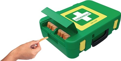 Nordwest Erste Hilfe Koffer First-Aid-Kits B300xH420xT118ca.mm grün CEDERROTH