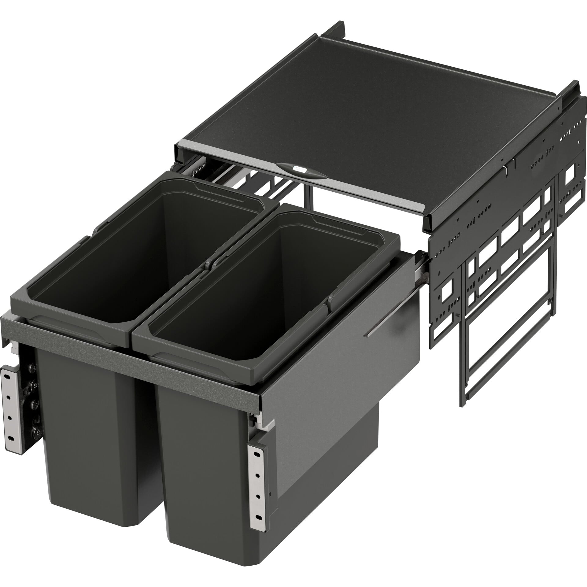 Abfalltrennsystem, ENVI-Space, 450er, 2x16 l, lavagrau Vauth Sagel