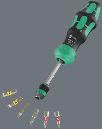 WERA Magazinbithalter Kraftform Kompakt 26 RA-R 6-tlg.m.Tasche WERA