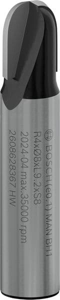 BOSCH Hohlkehlfräser, 8 mm, R1 4 mm, D 8 mm, L 9,2 mm, G 40 mm