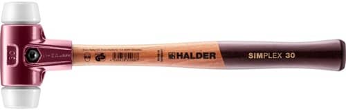 HALDER Schonhammer SIMPLEX L.300mm Kopf-D.30mm mittelh.HO Superplastik weiß HALDER