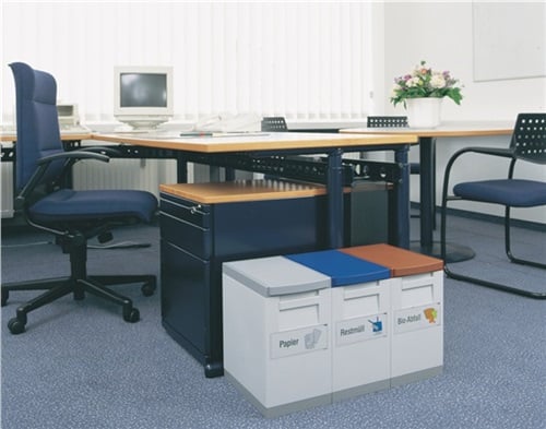 GRUBER Wertstoffsammler 15l H355xB200xT315mm grau grün stationär