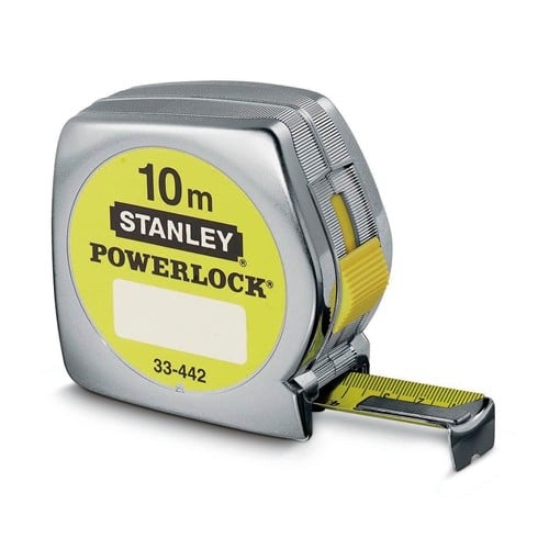 STANLEY Taschenrollbandmaß PowerLock® L.10m B.25mm mm/cm EG II Ku.Clip lose